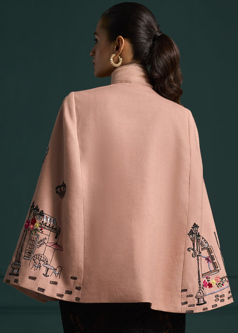 London Landmarks on Split Sleeve Jacket